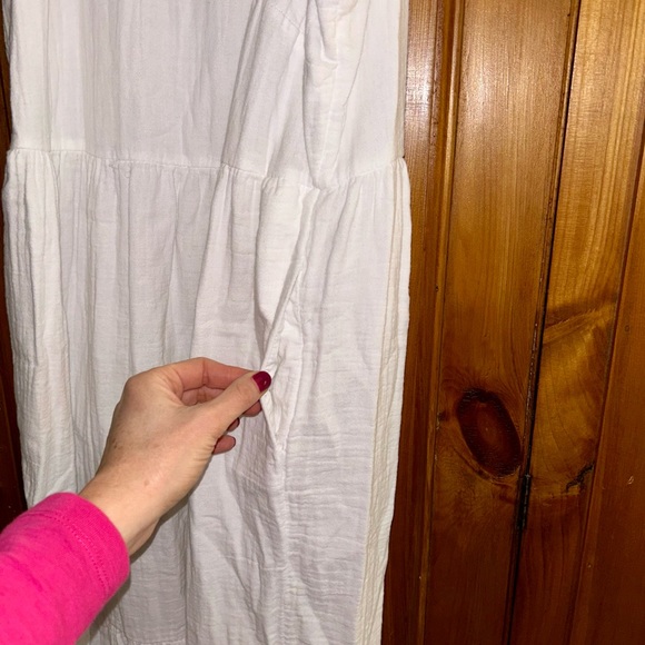 Universal Thread Women’s Flutter Sleeveless Tiered Dress, White,  Medium - Picture 9 of 13